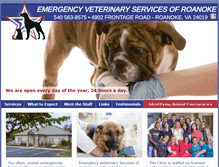 Tablet Screenshot of emergencyvetservices.net